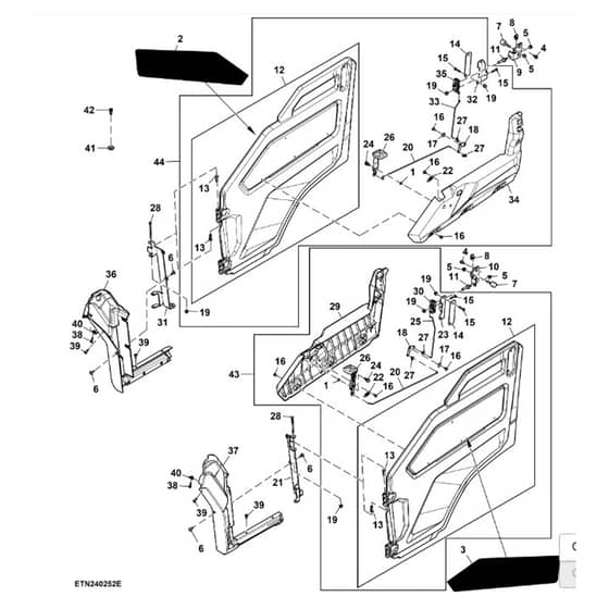 John Deere XUV865E - PC16095 - Half Doors - ST1007531