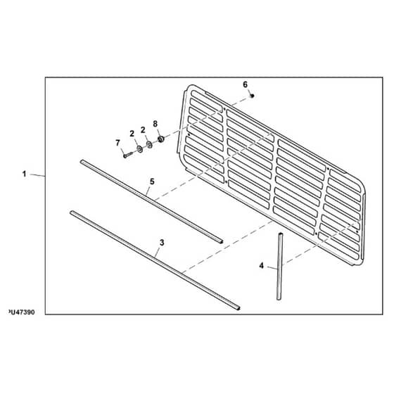 John Deere XUV865E - PC16095 - Rear Panel - ST905190