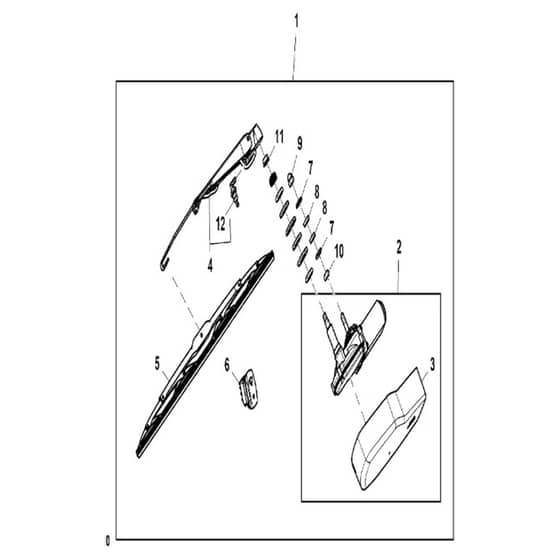 John Deere XUV865M - PC13098 - Windshield Wiper - ST868352