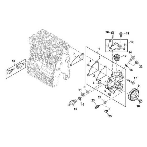 John Deere XUV865M - PC13098 - Water Pump - ST898101