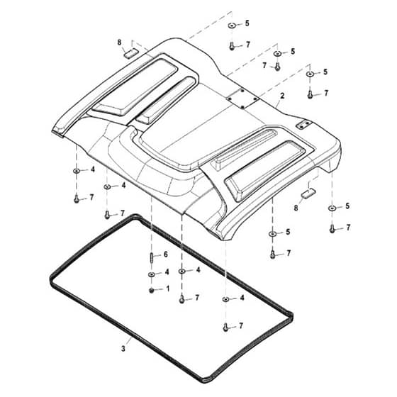John Deere XUV865M - PC13098 - Roof - ST899636