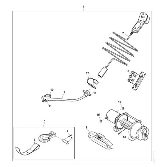 John Deere XUV865M - PC13098 - Winch Kit - ST900367