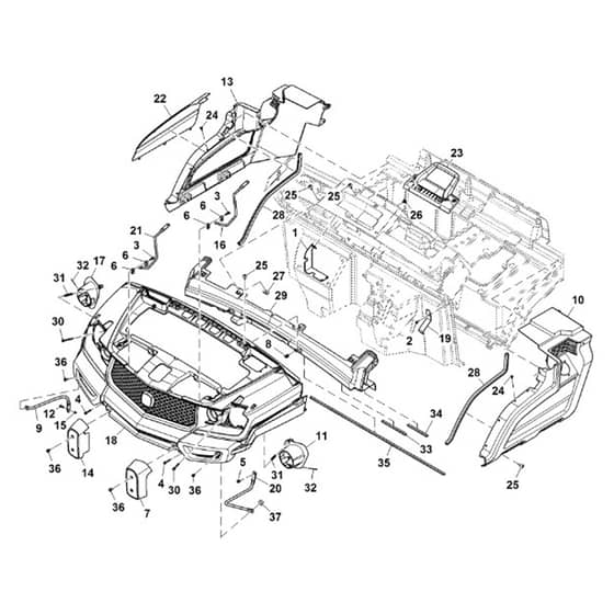 John Deere XUV865M - PC13098 - Bumper - ST918186