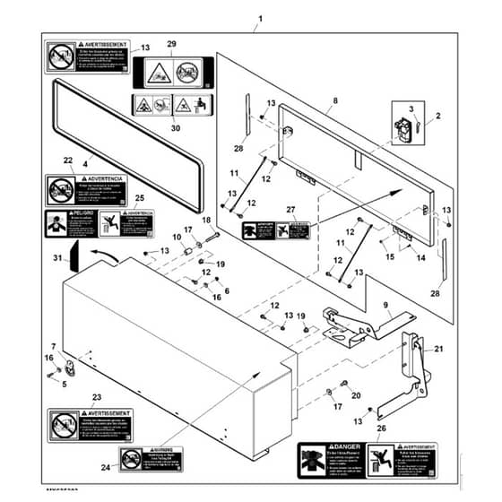 John Deere XUV865M - PC13098 - Side Opening ( - 060000) - ST927023