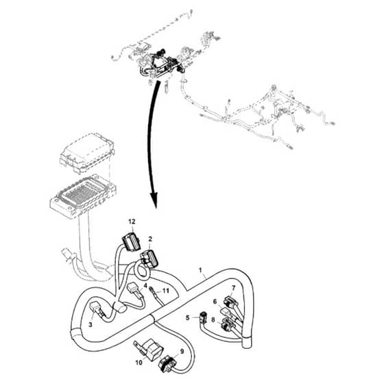 John Deere XUV865M - PC13098 - Chassis Wiring (3/6) - ST939699