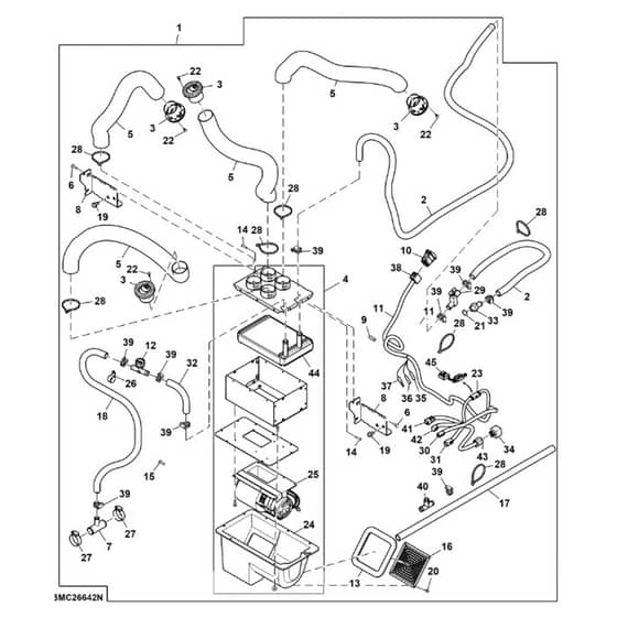 John Deere XUV865M - PC16092 - Heater Kit - ST1003855