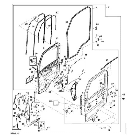 John Deere XUV865M - PC16092 - Door Kit - ST1004104
