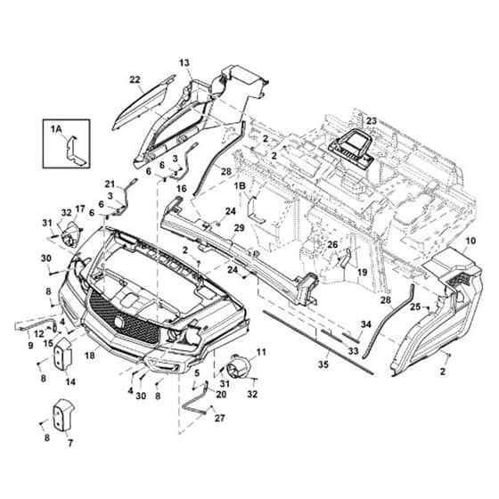 John Deere XUV865M - PC16092 - Bumper - ST1007193