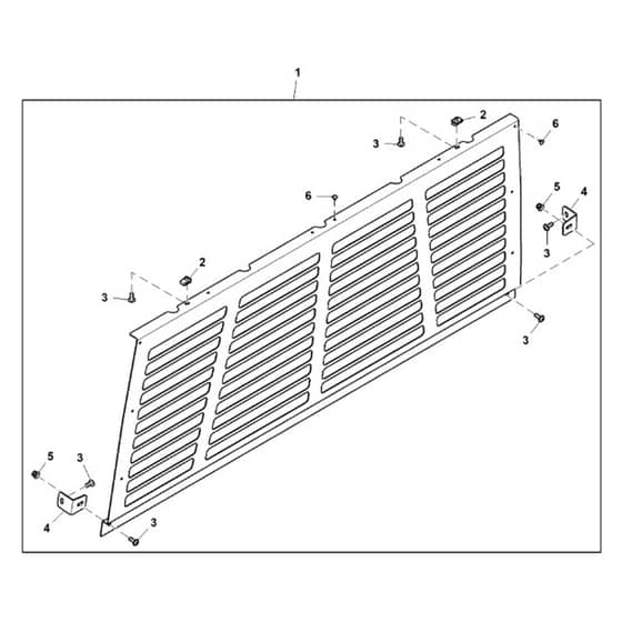 John Deere XUV865M - PC16092 - Rear Screen - ST1031200