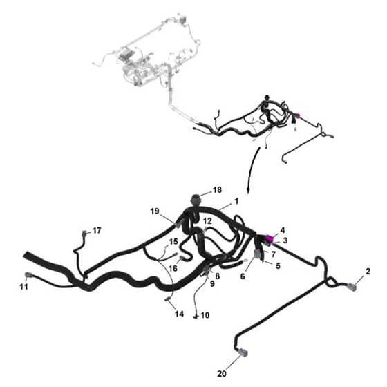 John Deere XUV865M - PC16092 - Chassis Wiring (1/5) (060001 - ) - ST1060697