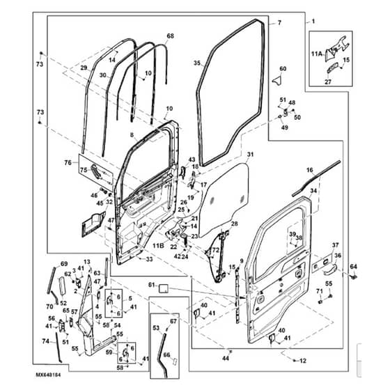 John Deere XUV865R - PC13099 - Door Kit - ST919981