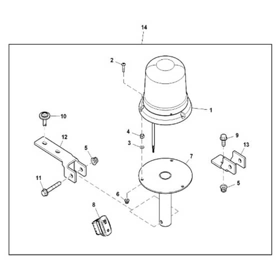 John Deere XUV865R - PC13099 - Beacon Light - ST924186