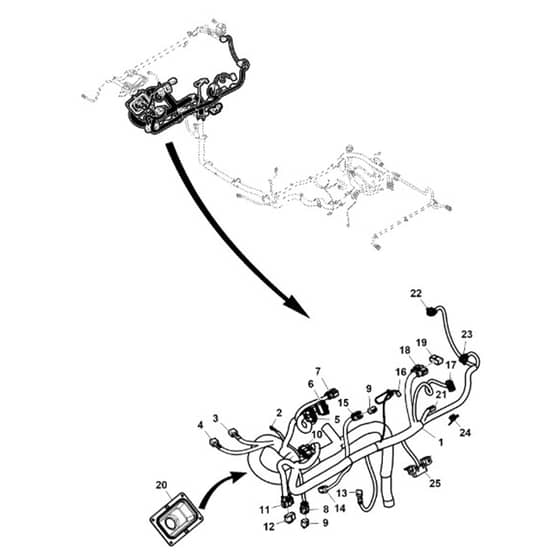 John Deere XUV865R - PC16097 - Chassis Wiring (3/4) - ST1004792