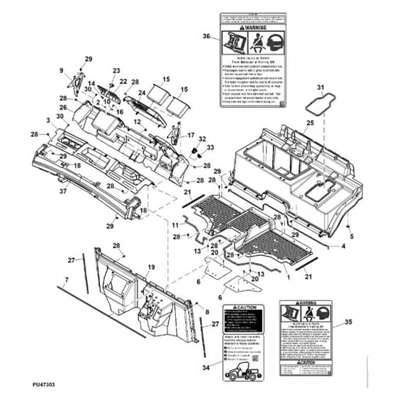John Deere XUV865R - PC16097 - Dashboard ( - 050000) - ST1007195