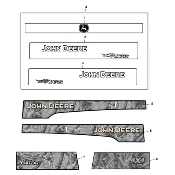 John Deere XUV865R - PC16097 - Labels Kit - ST927022