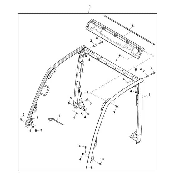 John Deere XUV875R - PC16760 - Rollover Protective - ST1957008