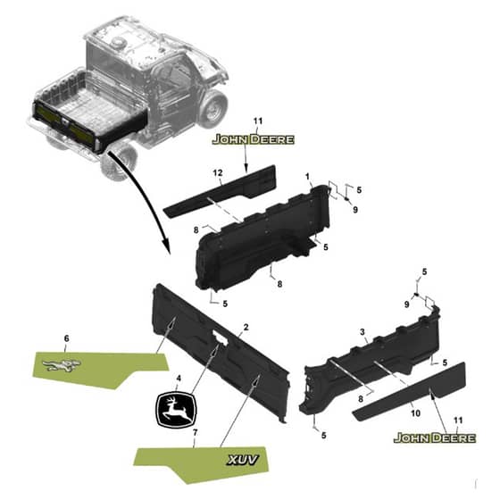 John Deere XUV875R - PC16760 - Panel - ST1967188