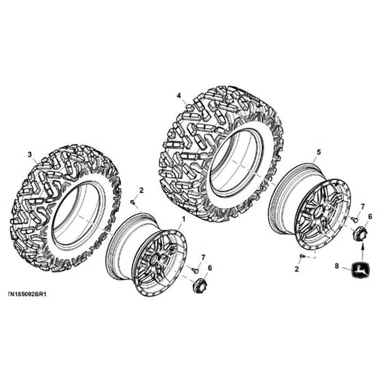 John Deere XUV875R - PC16760 - Alloy Wheels - ST1967208
