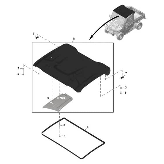 John Deere XUV875R - PC16760 - Roof - ST1983568