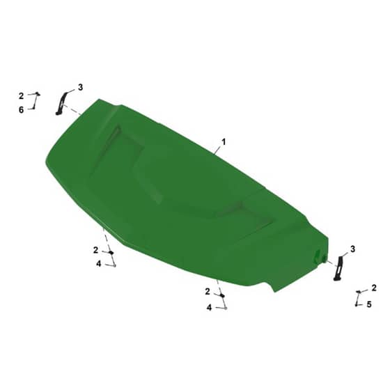 John Deere XUV875R - PC16760 - Hood - ST2020248