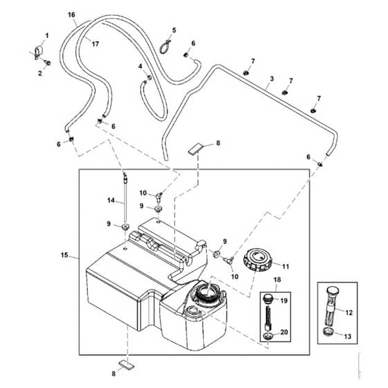 John Deere XUV - PC11574 - Fuel Tank ( - 060000) - ST562927