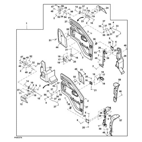 John Deere XUV - PC11574 - Half Door (080001 - ) - ST765054