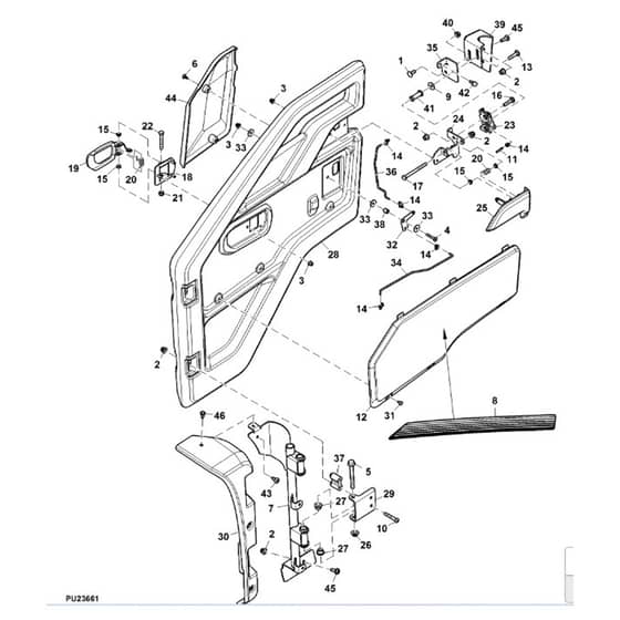 John Deere XUV - PC11574 - Doors (080001 - ) - ST917890