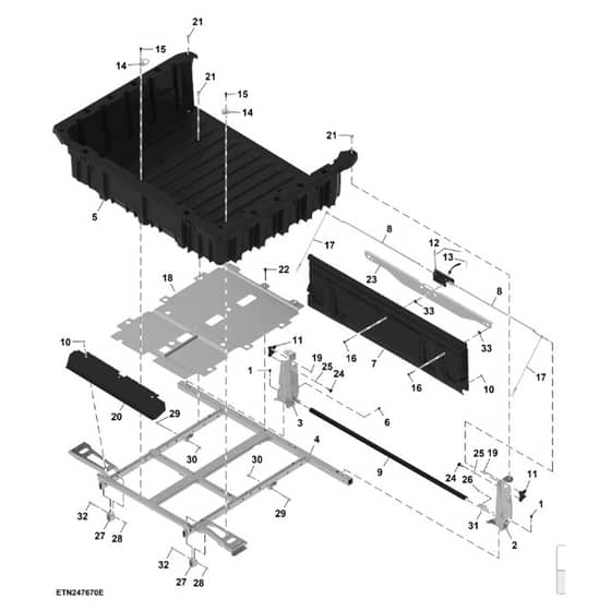 John Deere XUV - PC16756 - Cargo Box - ST1841628
