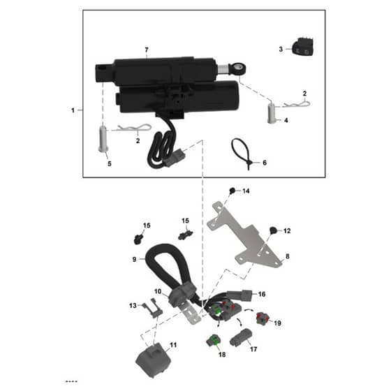 John Deere XUV - PC16756 - Actuator Kit - ST2148388