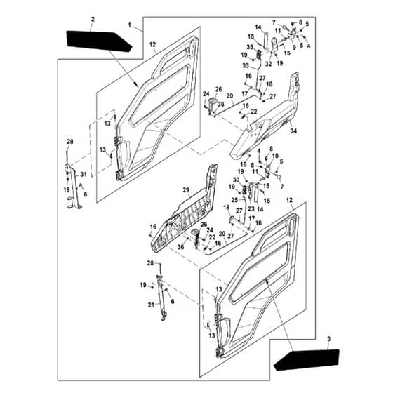 John Deere XUV - PC16756 - Door Kit - ST2194648