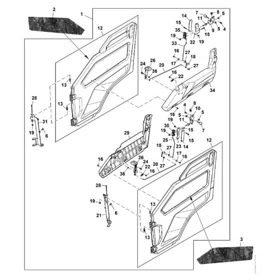John Deere XUV - PC16756 - Door Kit - ST2194688
