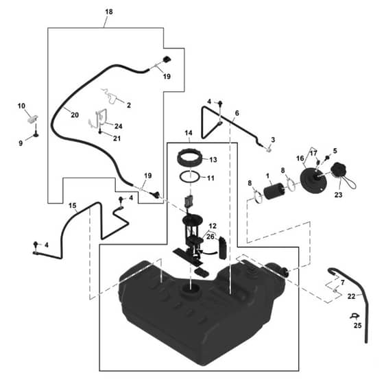 John Deere XUV - PC16757 - Fuel Tank - ST1805648