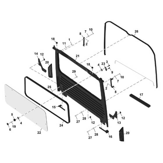 John Deere XUV - PC16757 - Rear Panel - ST1827648