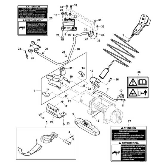 John Deere XUV - PC16757 - Winch Mounting - ST1970108