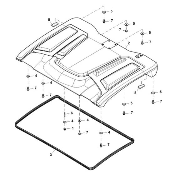 John Deere XUV - PC16757 - Roof - ST1970908