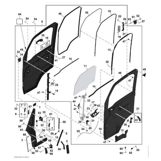 John Deere XUV - PC16757 - Door - ST2021928
