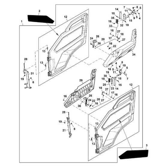 John Deere XUV - PC16757 - Door Kit - ST2194628