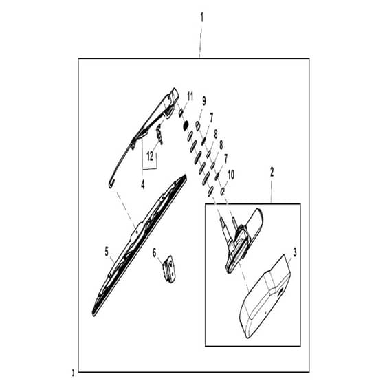 John Deere XUV - PC16757 - Windshield Wiper - ST868352