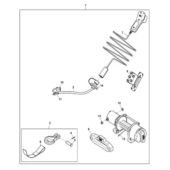 John Deere XUV - PC16758 - Winch Kit - ST1004019