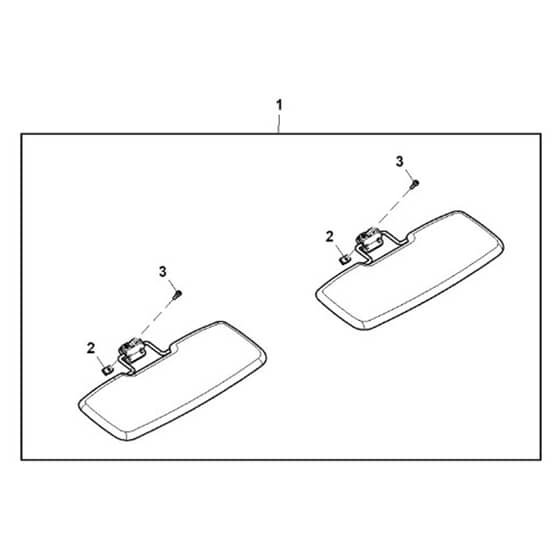 John Deere XUV - PC16758 - Visor Kit - ST1035361
