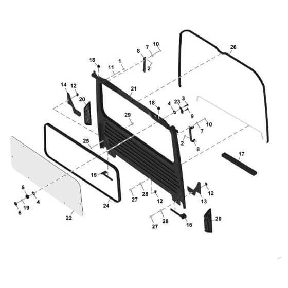 John Deere XUV - PC16758 - Rear Panel - ST1827648