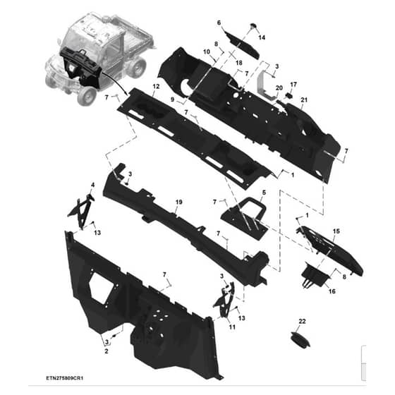 John Deere XUV - PC16758 - Console - ST1966848