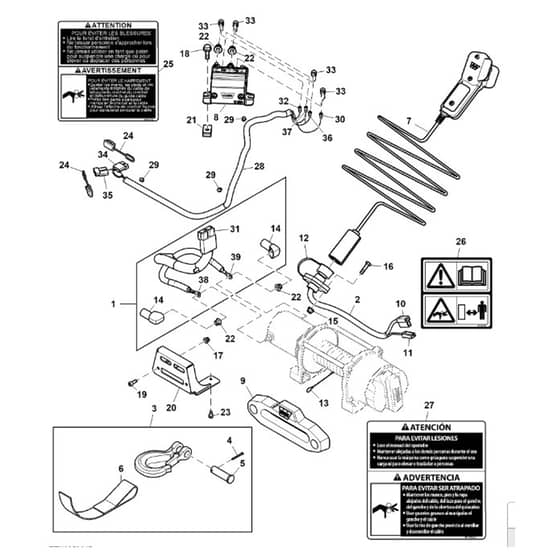 John Deere XUV - PC16758 - Winch Mounting - ST1970108