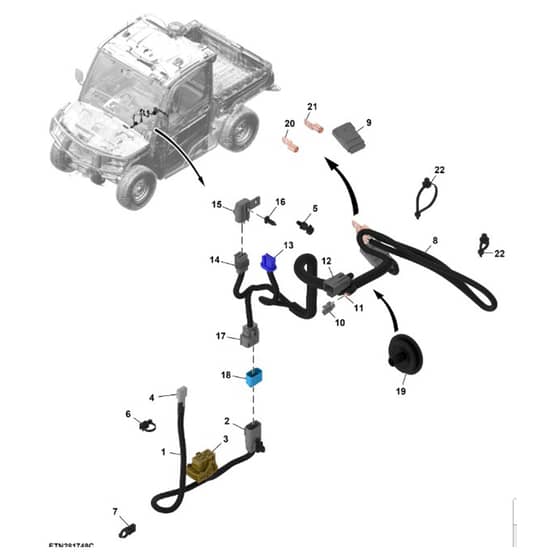 John Deere XUV - PC16758 - Cab Wiring - ST1999708