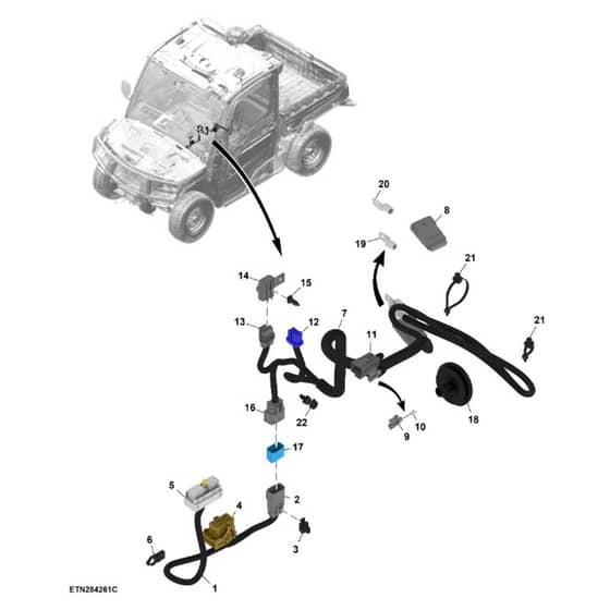 John Deere XUV - PC16758 - Cab Wiring - ST2001888