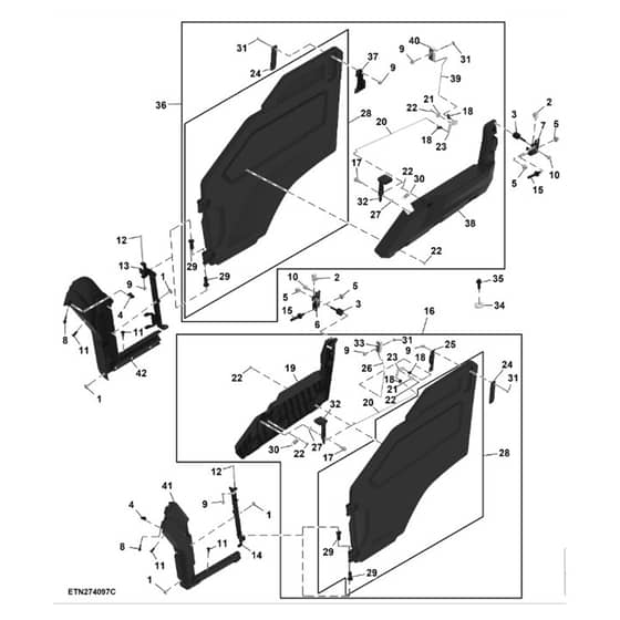 John Deere XUV - PC16759 - Half Door - ST1943508