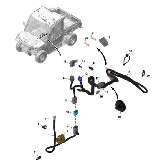 John Deere XUV - PC16759 - Cab Wiring - ST1999708