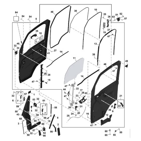 John Deere XUV - PC16759 - Door - ST2021928