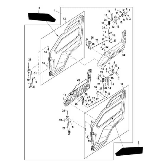 John Deere XUV - PC16759 - Door Kit - ST2194648