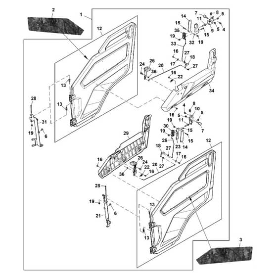 John Deere XUV - PC16759 - Door Kit - ST2194688